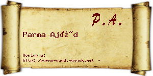 Parma Ajád névjegykártya